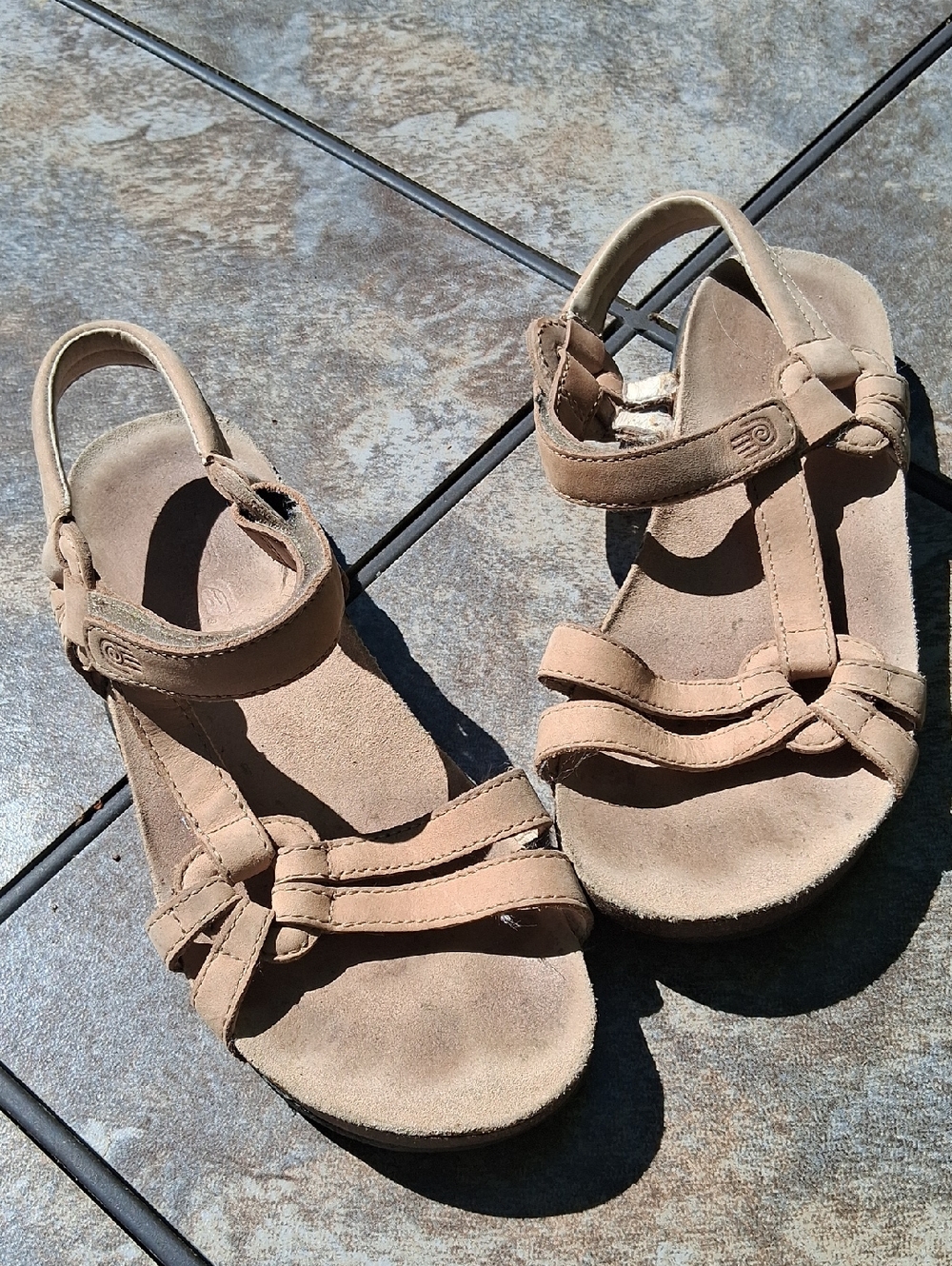 Teva Women's Tan Leather Strappy Sandals